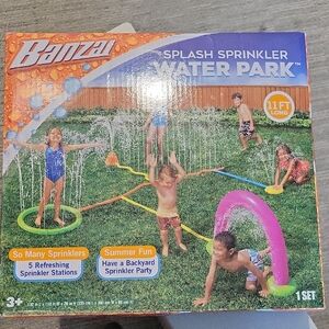 Banzai Splash Sprinkler Water Park - Colorful Outdoor Fun
